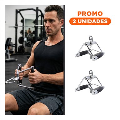 PACK2 ASA POLEA 360 GRADOS PLATEADO PARA ACTIVIDAD FISICA EN CASA O GIMNASIO SEGURO - 1