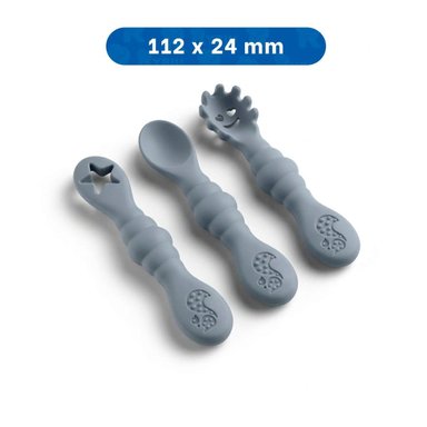 PACK2 KIT 3 PRE CUCHARAS PARA BEBE FACIL DE USAR Y PRACTICO PLOMO - 4