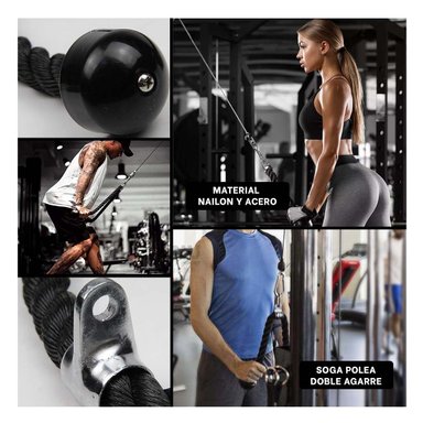 PACK6 SOPORTE PROFESIONAL PARA EJERCICIOS DE BICEPS TRICEPS NEGRO Y+PAPEL REGALO - 3