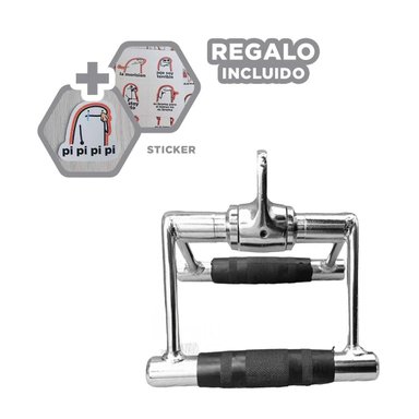 MANIJA POLEA 360 GRADOS PLATEADO PARA ENTRENAMIENTO DE FUERZA Y+REGALO STICKER - 1
