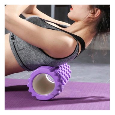 RUEDA ROLLER MORADO CON AJUSTE COMODO PARA MASAJES Y RELAJACION MUSCULAR Y+PAPEL REGALO - 2