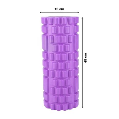 RUEDA ROLLER MORADO CON AJUSTE COMODO PARA MASAJES Y RELAJACION MUSCULAR Y+PAPEL REGALO - 4