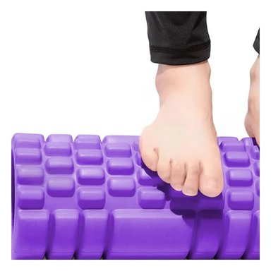 RUEDA ROLLER MORADO CON AJUSTE COMODO PARA MASAJES Y RELAJACION MUSCULAR Y+PAPEL REGALO - 5