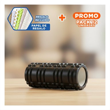 PACK12 ROLLO DEPORTIVO 29X9 EN NEGRO PROFESIONAL PARA YOGA Y ESTIRAMIENTO Y+PAPEL REGALO - 1