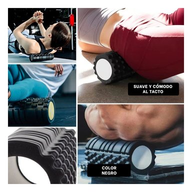 PACK12 ROLLO DEPORTIVO 29X9 EN NEGRO PROFESIONAL PARA YOGA Y ESTIRAMIENTO Y+PAPEL REGALO - 2