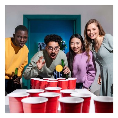 PACK6 JUEGO DE PING PONG CON VASOS PARA FIESTAS Y EVENTOS - 2