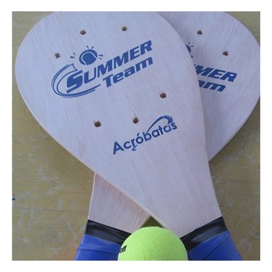 PACK4 SET DE PALETAS DE PLAYA PARA ADULTO CON PELOTA PARA ENTRETENIMIENTO Y+REGALO STICKER - 5