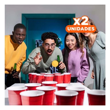PACK2 SET DE PING PONG CON VASOS PARA CELEBRACION CON AMIGOS Y+REGALO STICKER - 1