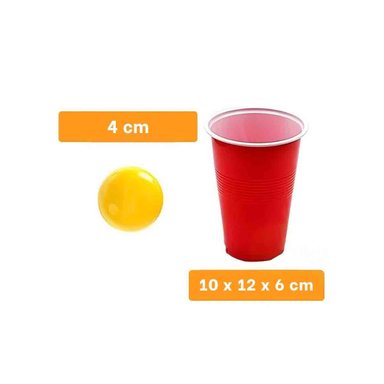 PACK6 KIT DE PING PONG CON VASOS PARA JUEGO SOCIAL Y+REGALO STICKER - 4