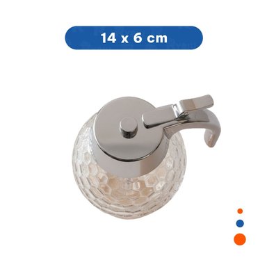 PACK6 FRASCO DE VIDRIO MIELERO 200ML TRANSPARENTE PARA SERVIR Y CONSERVAR Y+REGALO STICKER - 4
