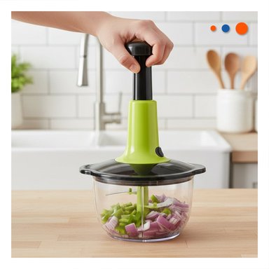PACK4 TRITURADOR PARA COCINA MULTIFUNCIONAL 1 5L BLANCO Y PLOMO PARA FRUTAS Y+PAPEL REGALO - 2