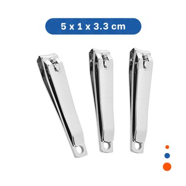 PACK2 COMBO DE MANICURE CON 3 CORTAUNAS PLATEADO ESENCIAL Y+REGALO STICKER - 4