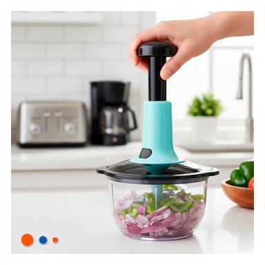 PACK4 PROCESADOR PARA COCINA MULTIFUNCIONAL 1 5L BLANCO Y PLOMO PARA PREPARAR Y+REGALO STICKER - 5