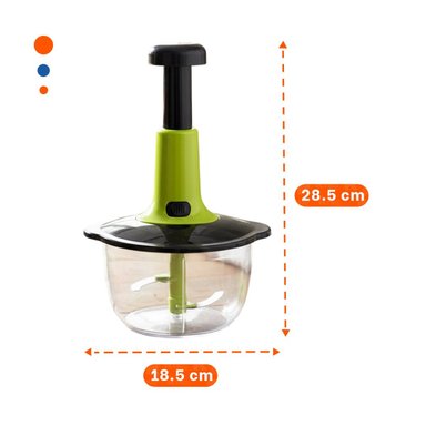 PACK6 PICADORA PARA COCINA MULTIFUNCIONAL 1 5L BLANCO Y PLOMO PARA ALIMENTOS Y+PAPEL REGALO - 4