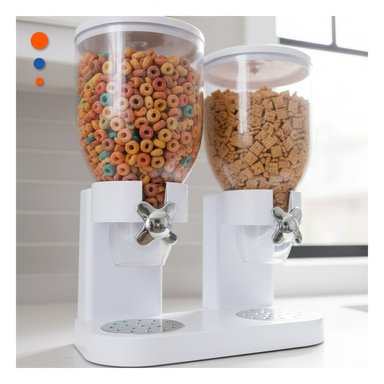 FRASCO DOBLE DE GRANOS 2L NEGRO ELEGANTE Y FUNCIONAL PARA COCINA Y+POST IT - 3