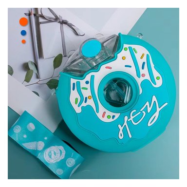 PACK4 RECIPIENTE PARA AGUA FUCSIA CIRCULAR 14X5CM PORTATIL Y FUNCIONAL Y+REGALO STICKER - 5