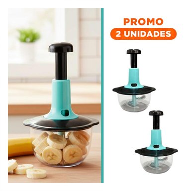 PACK2 PROCESADOR DE VERDURAS MULTIFUNCIONAL 1 5L BLANCO Y PLOMO PARA COCINA SALUDABLE Y RAPIDA - 1
