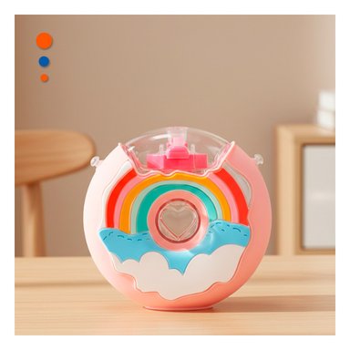 ENVASE PARA BEBIDAS CIRCULAR FUCSIA 14X5CM LIGERO Y RESISTENTE Y+REGALO STICKER - 2