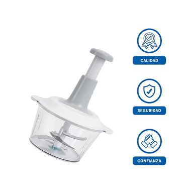 PROCESADOR COMPACTO MULTIFUNCIONAL 1 5L BLANCO Y PLOMO PARA COCINA RAPIDA Y FACIL - 3