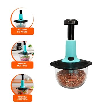 PACK6 PICADOR RAPIDO MULTIFUNCIONAL 1 5L BLANCO Y PLOMO PARA COCINA Y+REGALO STICKER - 2