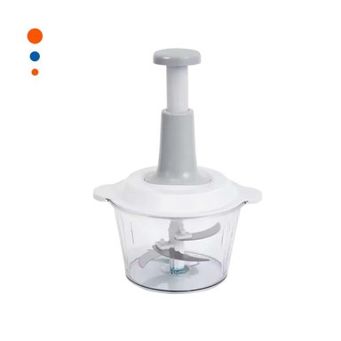 PACK2 PICADORA DE VERDURAS MULTIFUNCIONAL 1 5L BLANCO Y PLOMO PARA ALIMENTOS Y+REGALO STICKER - 2
