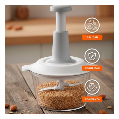 PACK6 PICADOR RAPIDO MULTIFUNCIONAL 1 5L BLANCO Y PLOMO PARA COCINA Y+REGALO STICKER - 3