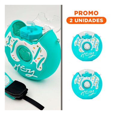 PACK2 RECIPIENTE PARA BEBIDAS CIRCULAR FUCSIA 14X5CM DURADERO Y PRACTICO - 1