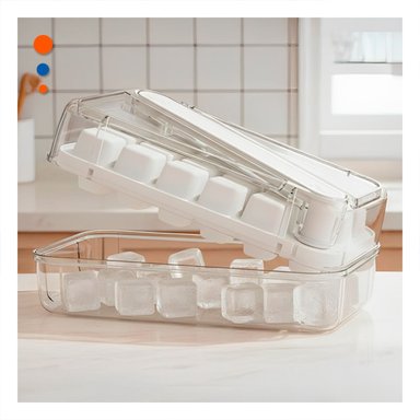 PACK12 MOLDE DE CUBOS DE HIELO VERDE CLIC LINEA FACIL DE LIMPIAR Y GUARDAR - 5
