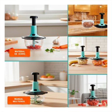 TRITURADOR MULTIFUNCIONAL 1 5L BLANCO Y PLOMO PARA CORTAR Y MEZCLAR ALIMENTOS Y+POST IT - 1