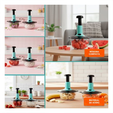 TRITURADOR MULTIFUNCIONAL 1 5L BLANCO Y PLOMO PARA CORTAR Y MEZCLAR ALIMENTOS Y+POST IT - 5