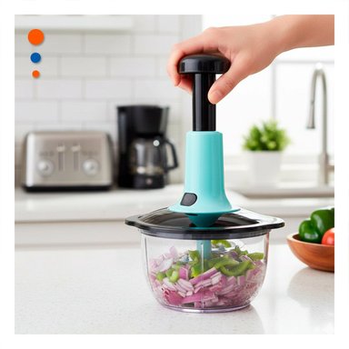 PACK4 PICADOR PARA COCINA MULTIFUNCIONAL 1 5L BLANCO Y PLOMO PARA CORTAR Y MEZCLAR FACIL - 2