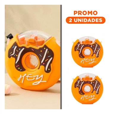 PACK2 RECIPIENTE PARA BEBIDAS CIRCULAR FUCSIA 14X5CM DURADERO Y PRACTICO - 1