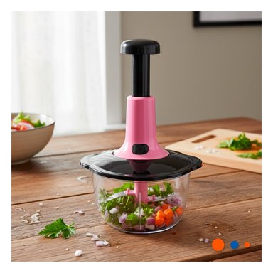 PROCESADOR COMPACTO MULTIFUNCIONAL 1 5L BLANCO Y PLOMO PARA COCINA RAPIDA Y FACIL - 1