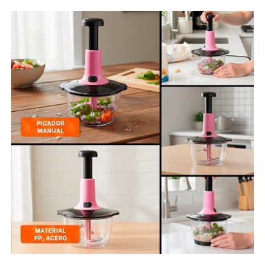 PROCESADOR COMPACTO MULTIFUNCIONAL 1 5L BLANCO Y PLOMO PARA COCINA RAPIDA Y FACIL - 5