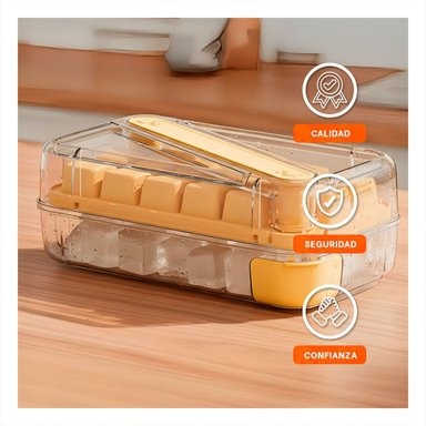 PACK4 RECIPIENTE DE HIELO VERDE CLIC LINEA VERSATIL PARA CONGELAR AGUA Y BEBIDAS - 3