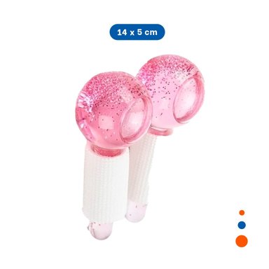 PACK2 SET FACIAL GLOBOS DE HIELO PAR ROSADO ESTILO BELLEZA - 4