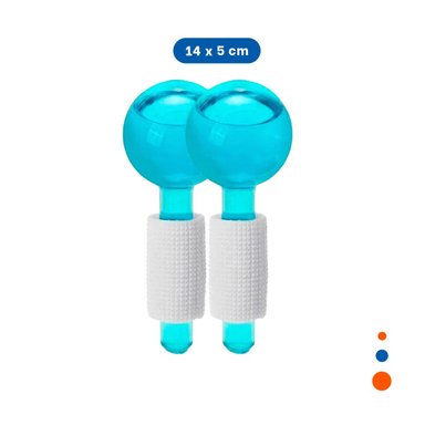 PACK6 RODILLO FACIAL CON GLOBOS DE HIELO CELESTE PAR PARA TRATAMIENTO DIARIO Y+REGALO STICKER - 4