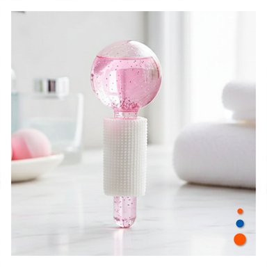 RODILLO FACIAL GLOBOS DE HIELO PAR ROSADO ESTILO MODERNO Y+LIGAS REGALO - 1
