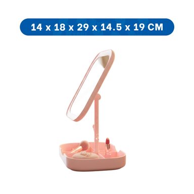 PACK6 SISTEMA TOCADOR LED CUADRADO ROSADO CON ESPACIOS DE ORDEN Y+REGALO STICKER - 4
