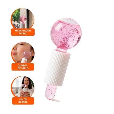 APLICADOR FACIAL GLOBOS DE HIELO PAR ROSADO USO EN CASA - 3