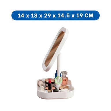 PACK6 ESTACION DE MAQUILLAJE LED CUADRADO BLANCO CON ESPACIOS FUNCIONALES - 4
