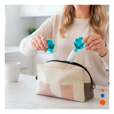 PACK4 APLICADOR FACIAL CON GLOBOS DE HIELO CELESTE PAR PARA RUTINA DIARIA Y+PAPEL REGALO - 5