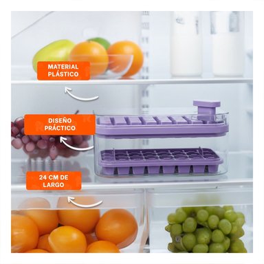 PACK6 ACCESORIO DOBLE MORADO PARA HIELO CON FACIL DESMOLDE Y+PAPEL REGALO - 2