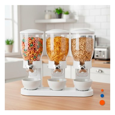 PACK6 TOLVA DOBLE DE GRANOS 2L NEGRO SEGURA Y ELEGANTE PARA GRANOS Y CEREALES Y+REGALO STICKER - 5