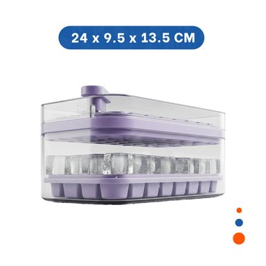 PACK4 CONTENEDOR COMPACTO MORADO PARA PREPARAR HIELO DIARIO Y+PAPEL REGALO - 4