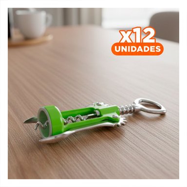 PACK12 HERRAMIENTA MANUAL VERDE 16,5 CM PRACTICA PARA BOTELLAS - 1