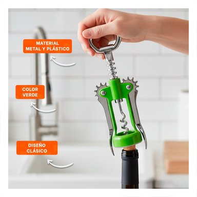 EXTRACTOR VERDE MANUAL 16,5 CM ACCESORIO BASICO PARA HOGAR Y+REGALO STICKER - 5