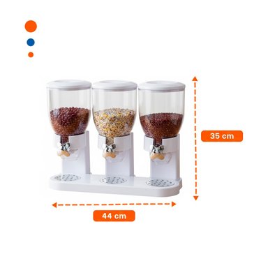 PACK6 ENVASE DOBLE DE GRANOS 2L NEGRO DURADERO Y PRACTICO PARA DESPENSA Y+PAPEL REGALO - 4