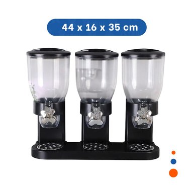 PACK2 CAJA DOBLE DE GRANOS 2L NEGRO RESISTENTE Y FACIL DE USAR EN CASA - 4