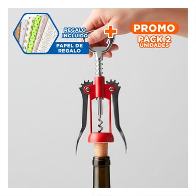 PACK2 UTENSILIO VERDE MANUAL 16,5 CM FUNCIONAL PARA BOTELLAS Y+PAPEL REGALO - 1